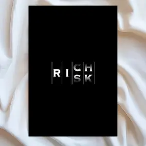 "Risk Is Not Because People Don’t Care" Inspirational Canvas Wall Art – Bold Black & White Typography Poster for Living Room, Dorm & Office Decor