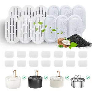 MISFANS D02/D03 Cat Water Fountain Filter Replacements – 12 Pack for Fresh & Clean Pet Drinking Water.Applicable to models D02/D03.Not for Other Brands of Products，Not Include Cat Fountain