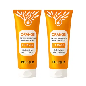 Orange Exfoliating Gel, Vitamin C Face & Body Scrub, Deep Cleansing Peeling Gel, Brightening Facial Exfoliator, Dead Skin Remover, Gentle Daily Skincare, Gift for Back to School