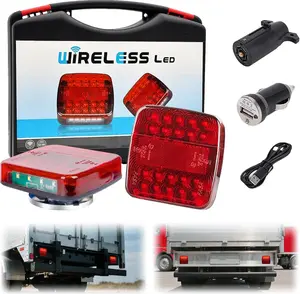 Plug & Play Truck Mods: Magnetic Wireless Trailer TailLight IP65 Waterproof 7-Pin LED Rechargeable Towing Signal For RV Boat Tractor Dad Gift