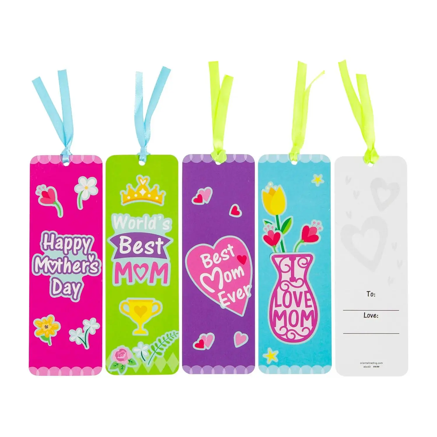 Mother’s Day Adhesive Bookmark Craft Sticker Sheet - 12 Pc Custom Stickers, No Battery Needed, Adhesive Stickers, Scrapbook