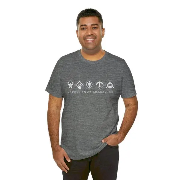 Diablo 4 Inspired Gamer T-Shirt, RPG Character Classes Graphic Tee, Druid Rogue Sorcerer Barbarian Necromancer Shirt, Unisex Gaming Gift