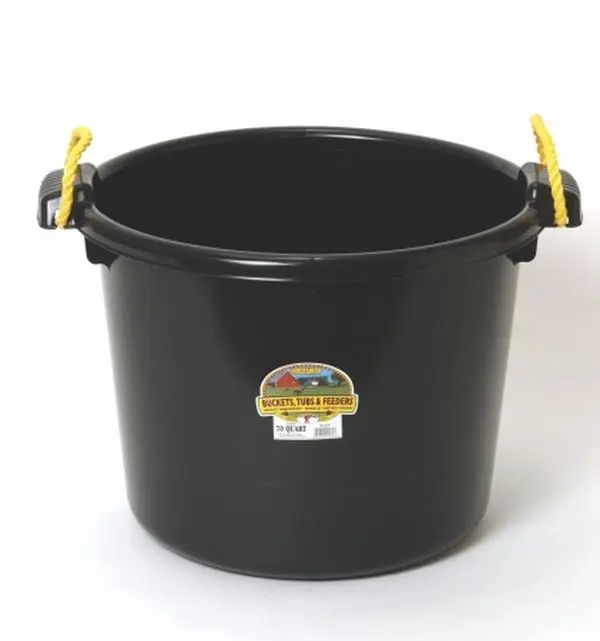 Miller Mfg Co Inc Muck Tub- Black 70 Quart - PSB70BLACK