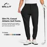 Willit Men's Stretch Slim Fit Stretchable Jogger Pants - Quick Dry, Button-Accented, Lightweight Gym Workout Apparel with Functional Pockets, Ankle Banded, Easy Care, Full Range of Motion, All Seasons Daily Wear,outdoorfun
