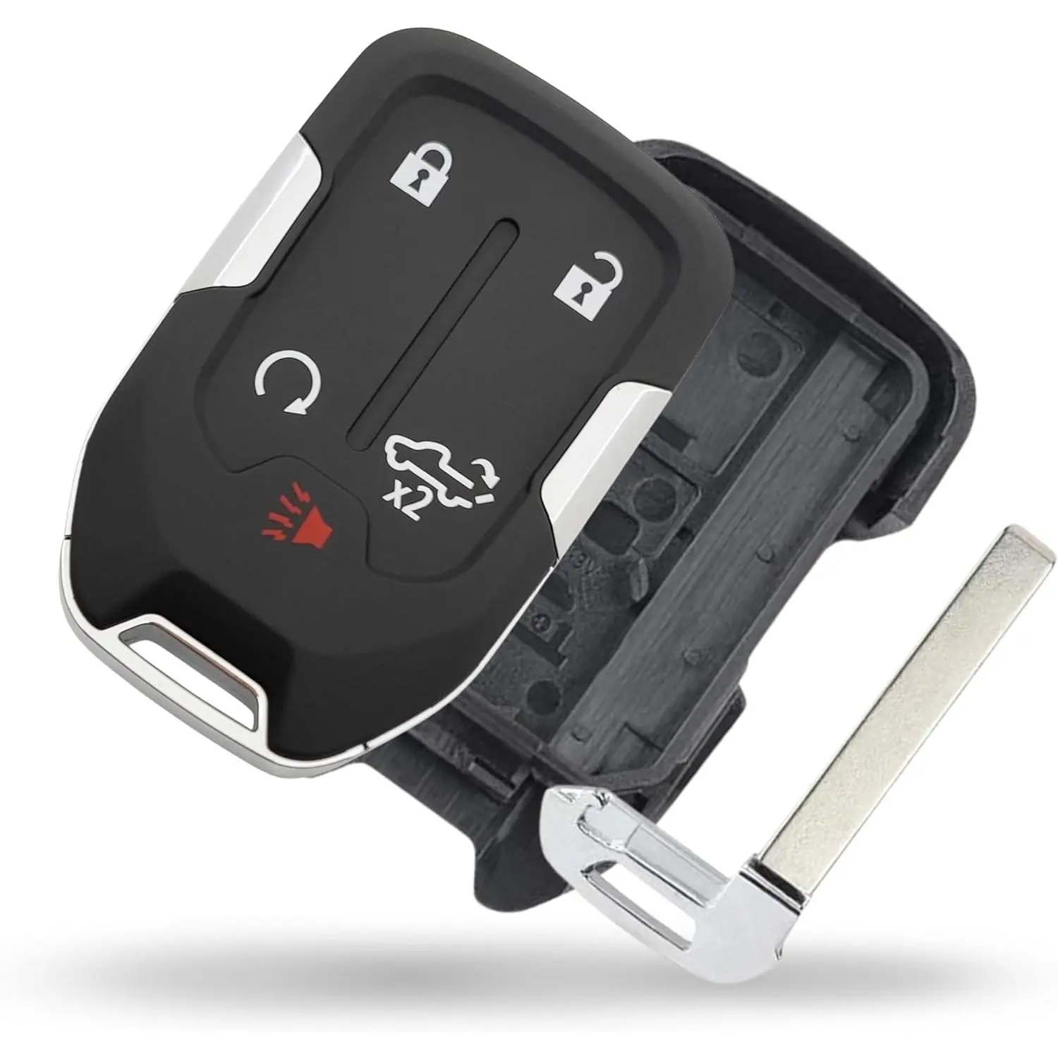 Fob Shell, Replacement  Remote  Case Cover 5 Buttons for 2019-2024 GMC Sierra Chevy Silverado HYQ1EA HYQ1ES