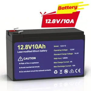 12V 10Ah Lithium LiFePO4 Deep Cycle Battery, 4000+ Cycles Rechargeable Battery for Electric Kid Ride on Car, Power Wheels, Small UPS, Lighting, Fish Finder, Built-in 10A BMS