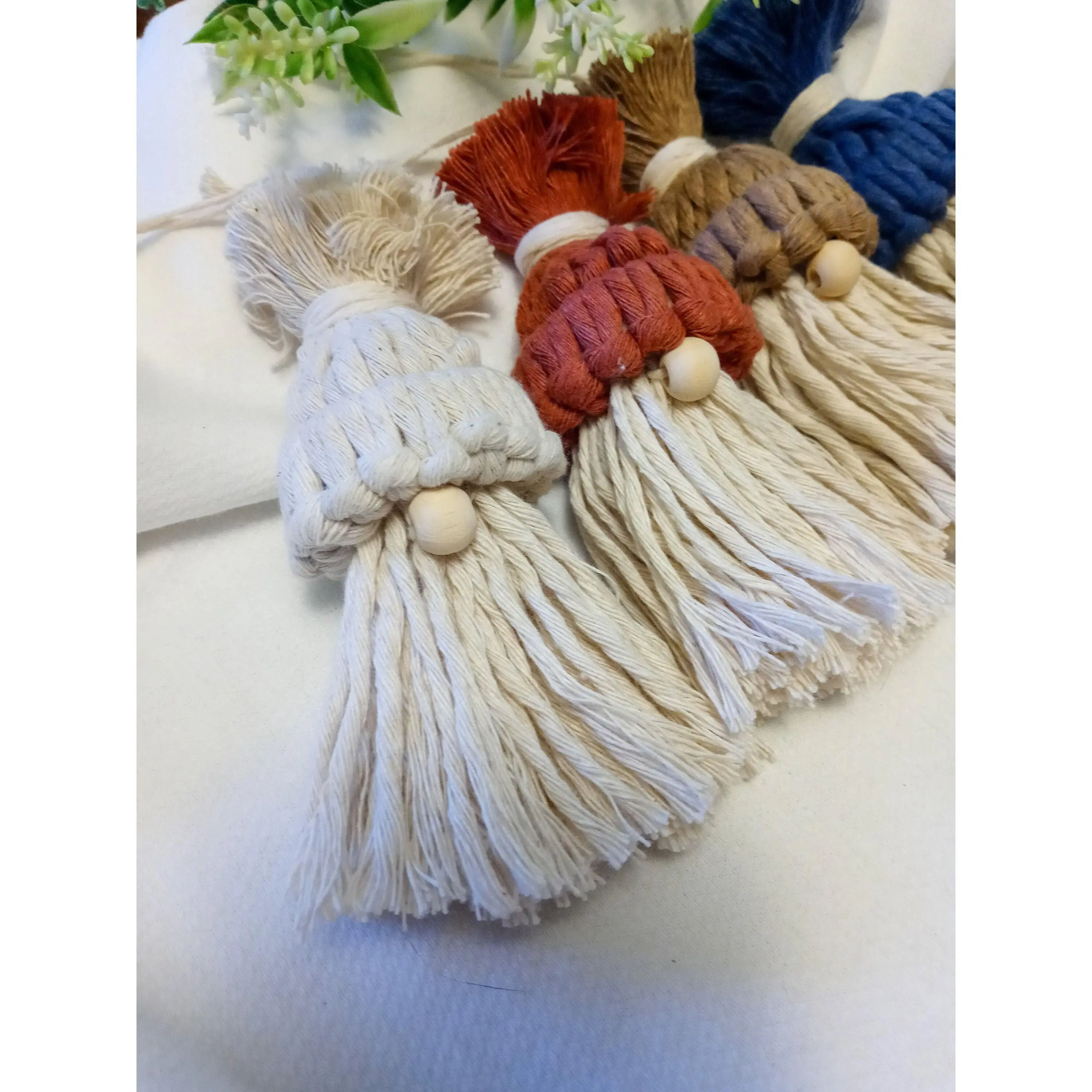Macrame Santa Ornaments, Gnome Ornaments, Christmas Tree Ornaments, Macrame Ornament Sets