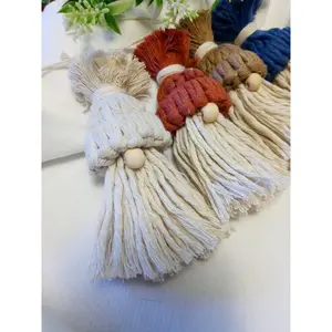 Macrame Santa Ornaments, Gnome Ornaments, Christmas Tree Ornaments, Macrame Ornament Sets