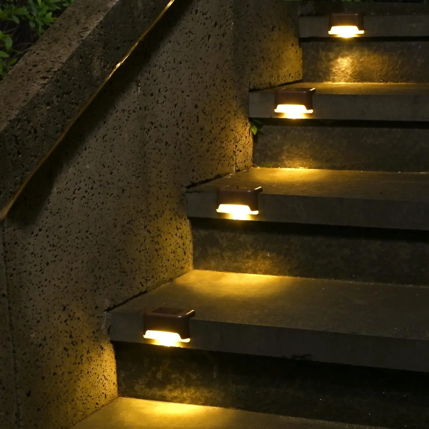 8-Pack Solar Powered Polysilicon Deck Lights - IP65 Rated Waterproof Outdoor LED Step Lights, Warm White, Auto On/Off, Easy Install for Patio, Stairs