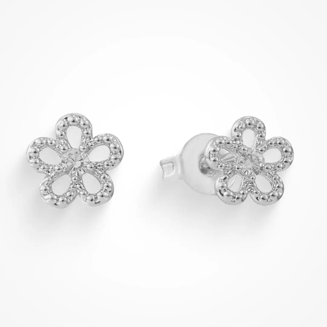 EVRY JEWELS Gold or Silver Plated Women's Hypoallergenic Daisy Earrings