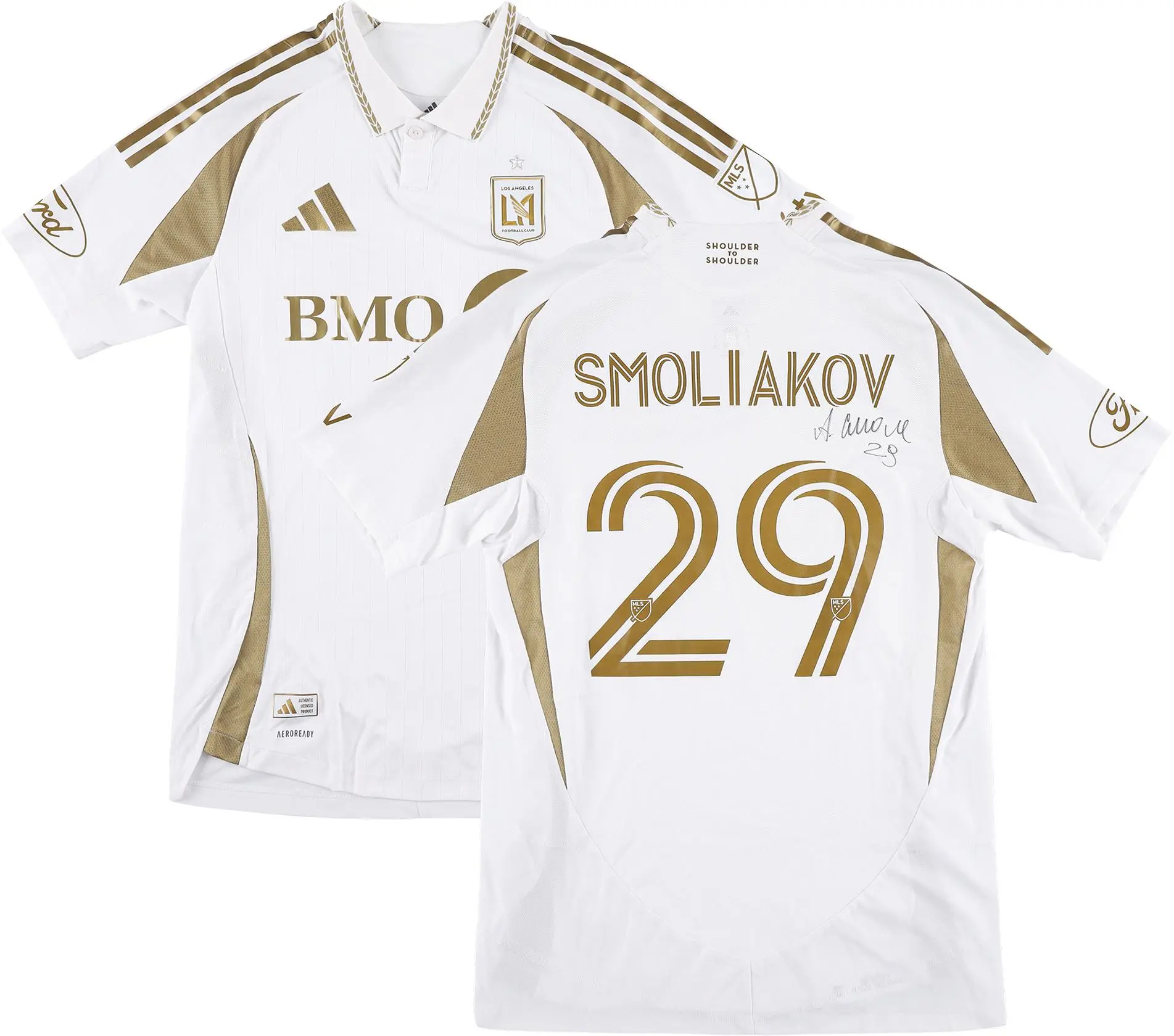 Artem Smolyakov LAFC Autographed Match-Used #29 White Jersey from the 2025 MLS Season - Size L - Fanatics Authentic Certified - Soccer Memorabilia