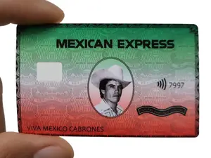 Chalino Sanchez Mexico Flag Mexican Express Debit/Credit Card Sticker-Skin Cover - Premium Vinyl, Vibrant Designs, Easy Application
