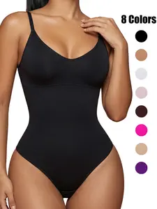 Women's Casual Striped Backless Spaghetti Strap Jumpsuit, Medium Stretch Tight Fit Curve Hugging Compression Bodysuit, Comfortable body shaping underwear Shapewear Underwear All Seasons