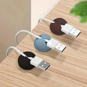 3/6pcs Cable Organizer Clips - Efficient Desktop Cable Management System with Adhesive Snap Design - Perfect for Mobile Phone Users to Keep Cables Tidy and Organized