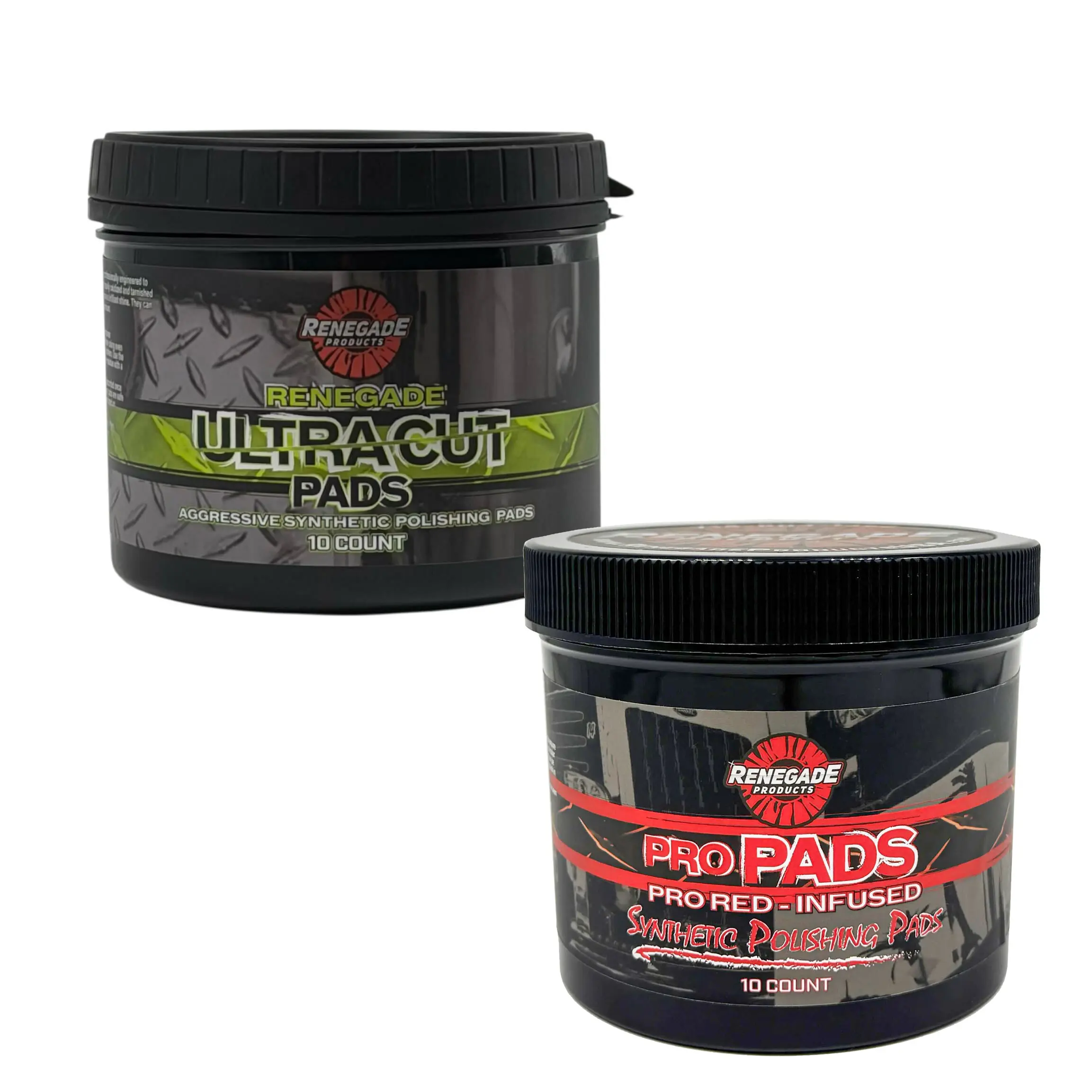 Renegade Products Pro & Ultra Cut Polishing Pad Bundle - Ultra Cut & Heavy Cut-Infused Polishing Pads (20 Total Pads)