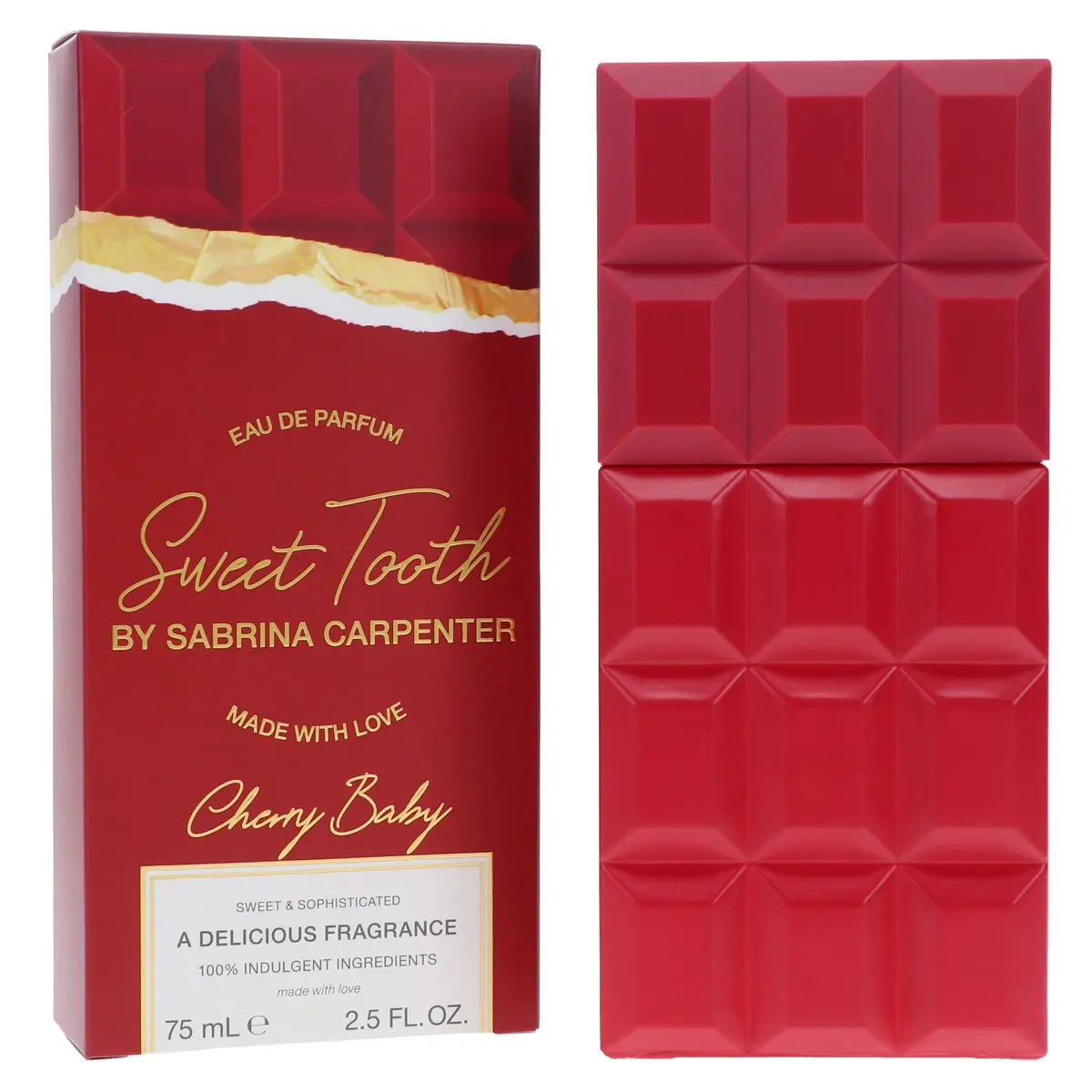 Sabrina Carpenter Cherry Baby Perfume for Women, Sweet Tooth Eau de Parfum Spray 2.5 Fl Oz / 75ml, Long Lasting Cherry Floral Gourmand Fragrance with Chocolate, Vanilla and Musk