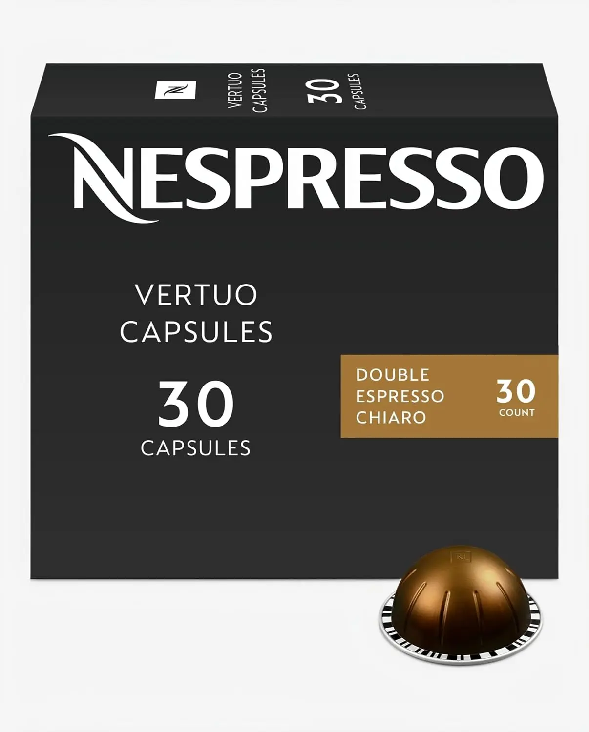 Vertuo, Double Espresso Chiaro, 30-Count Espresso Coffee Pods