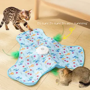 Interactive Cat Hunting Toy, Fast Moving Ball Game Pad, Automatic Rolling Ball, Automatic Energy Release, Indoor Hide-And-Seek Exercise for Cats