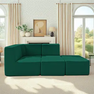 Grezone Modular Sectional Boneless Sofa Couches L-Shape 3 Seat Memory Foam Couches for Living Room,Cloud Couch with Oversized Chaise