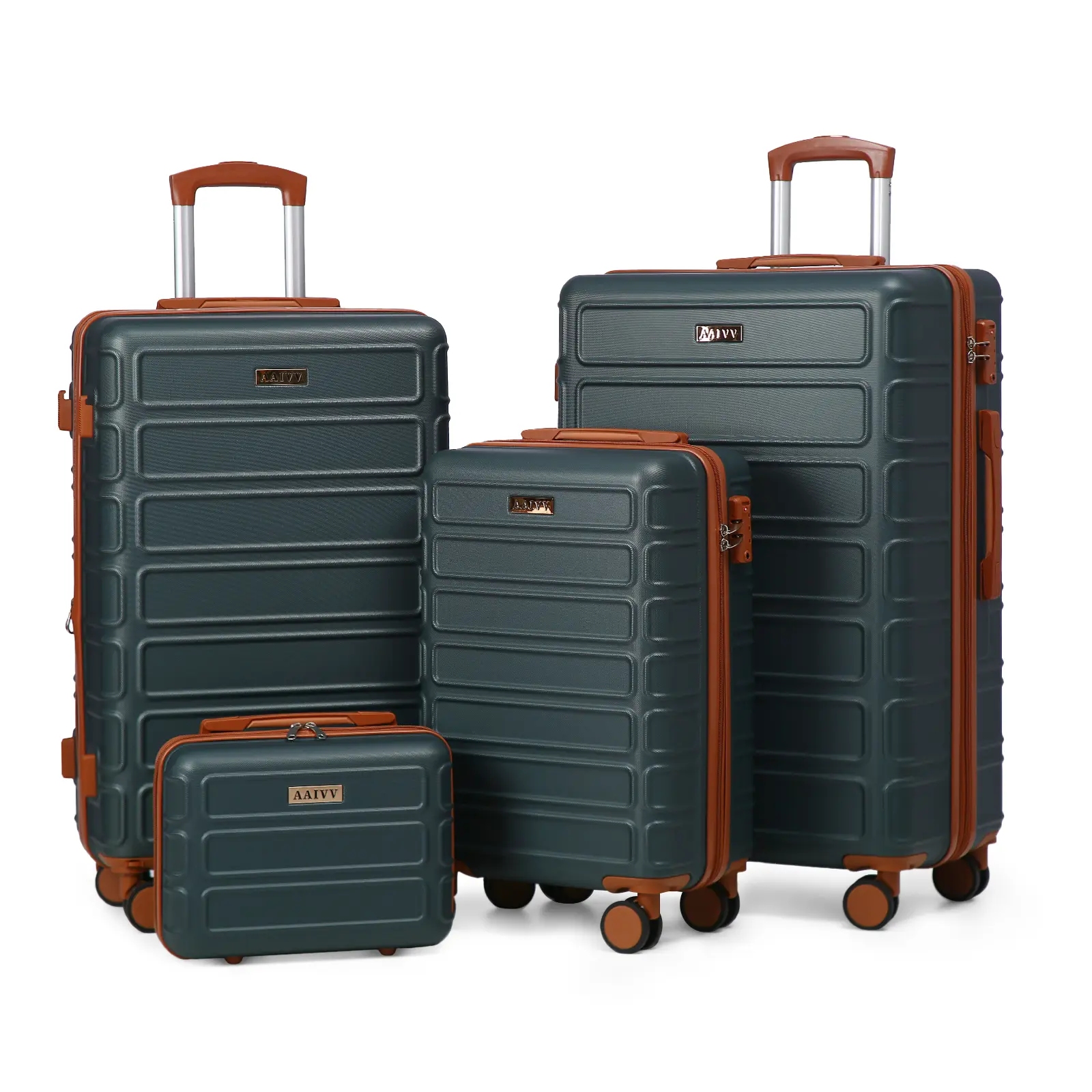 4-Piece Expandable Hardshell Luggage Set, ABS Travel Luggage Bags with a Textured Finish, Silent Spinner Wheels & TSA Lock, Luggagesets, 13 Inch,back to school,back to school haul