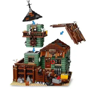 2641 Piece Abs Material Mixed Color Fisherman House, Building Block Model, Building Blocks Set, Stem Building Blocks, Creative Precision Building Blocks, Enhance Handcraft Patience & Focus, Holiday Gift