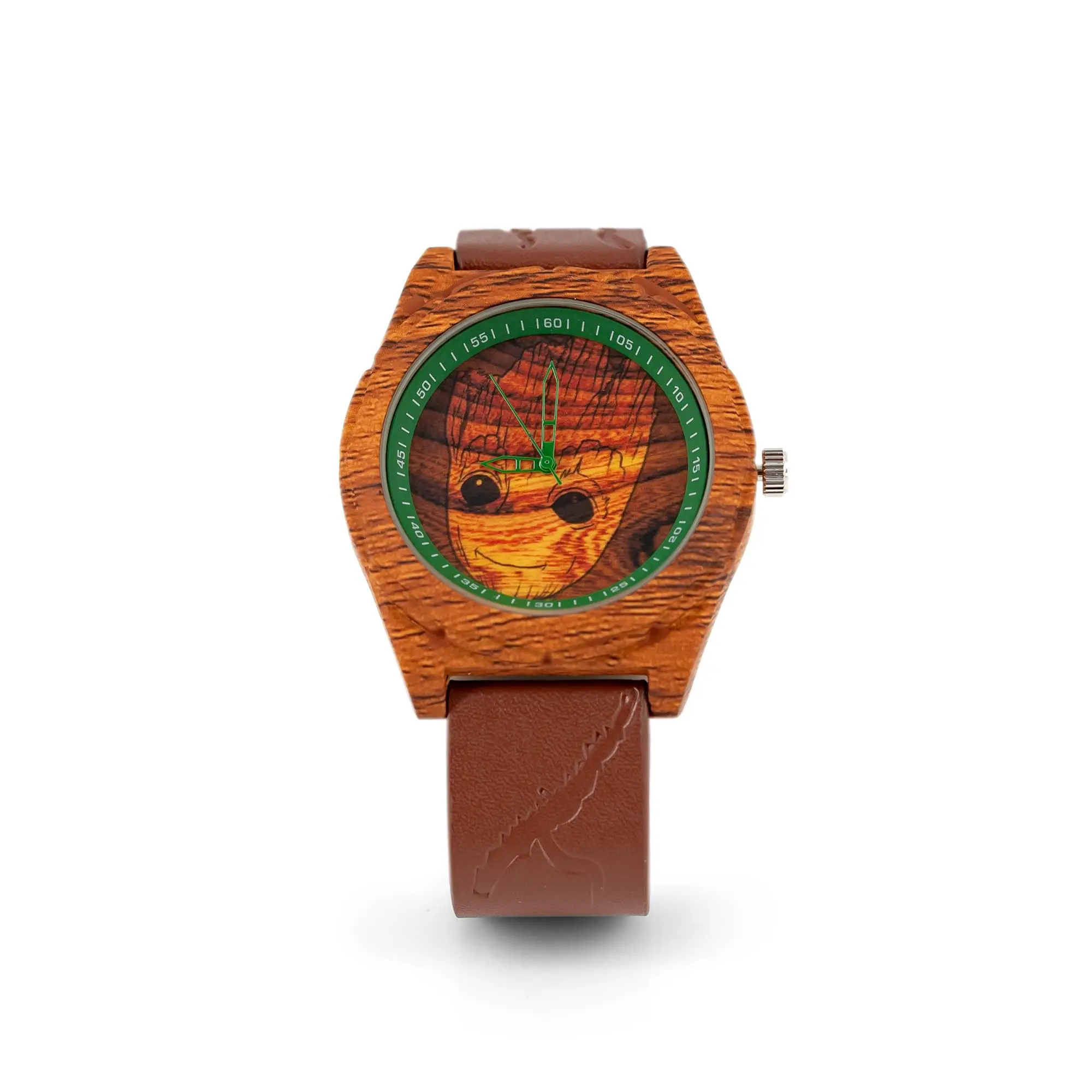 Marvel Guardians of the Galaxy IAMA Groot Accutime Wrist Watch, Analog Watch, Comic Theme, Wooden Aesthetic