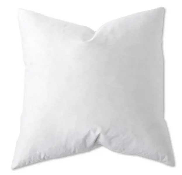 28x28 in White Goose Feather and Down Euro Pillows, Cotton Shell Fabric, Sunflower EGD-28 Fill - Pack of 2, Goose Down Fill
