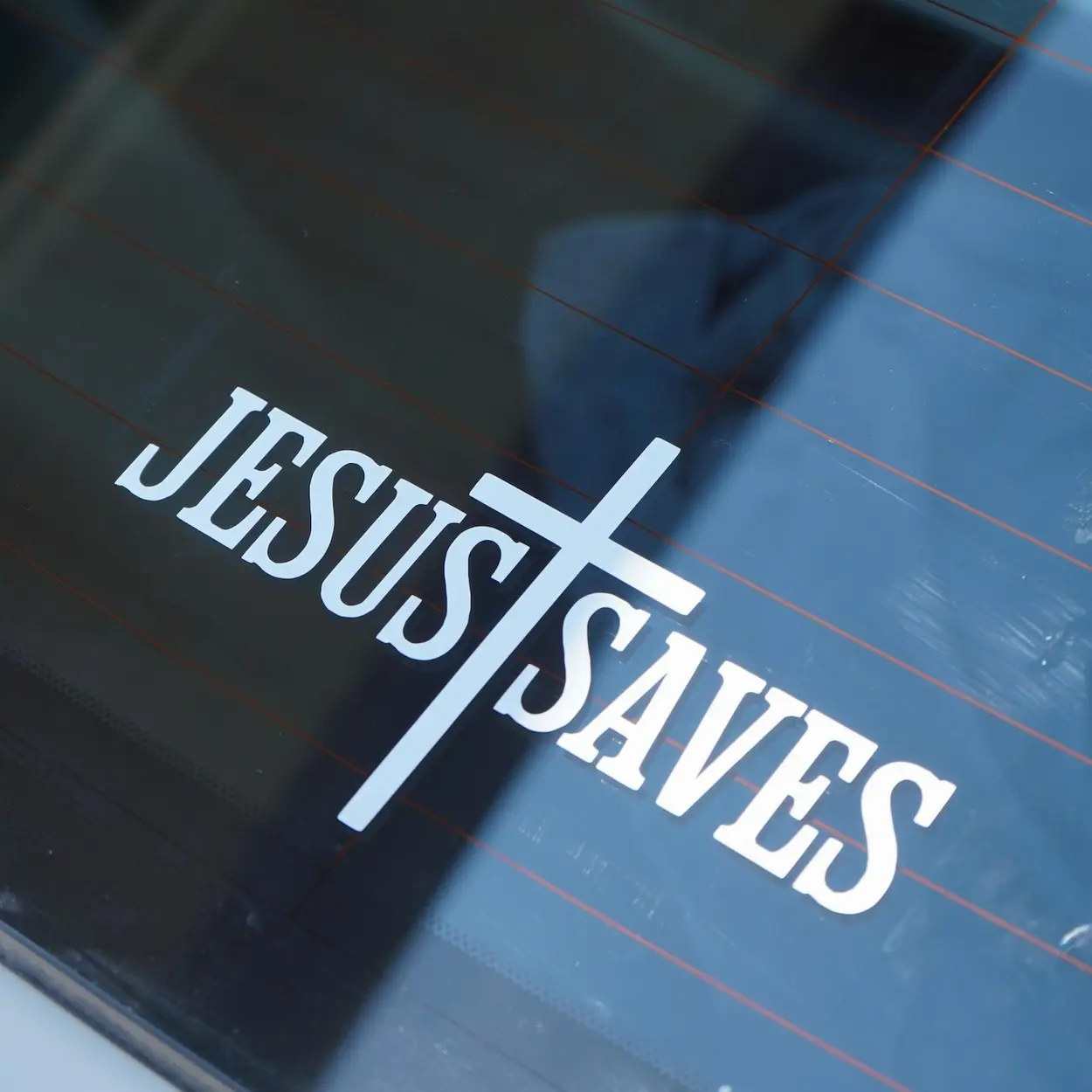 Jesus Saves | Car Sticker Vinyl Decal | Windows Laptops Etc 2