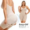 Cotrasen Easy-off Shapewear Back Pull-Down Tummy Control Bodysuit Plus Size Fajas Colombianas for Women Seamless Waist Trainer