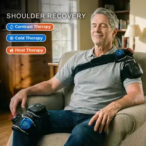 XPOLAR X Lite 3-in-1 Shoulder Ice Pack & Heating Pad with Cold,  Heat & Contrast Therapy, Cordless Wearable Wrap, No Ice Needed,  3-Second Relief for Rotator Cuff, Frozen Shoulder & Post Surgery