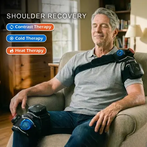 XPOLAR X Lite 3-in-1 Shoulder Ice Pack & Heating Pad with Cold, Heat & Contrast Therapy, Cordless Wearable Wrap, No Ice Needed, 3-Second Cooling for Shoulder, Knee & Muscle Soreness & Stiffness