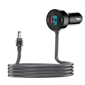 3-in-1 Power Cable for Starlink Mini, 10FT DC Power Cord with Digital Voltage Display, Professional Car Power Adapter for Trucks and Cars, Durable 36W PD and 18W USB Ports for Multiple Devices, Universal 12V-48V Vehicle Accessory, Black