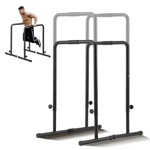 VEVOR Dip Bars, TikTokShopBlackFriday, 440 lbs Capacity, Heave Duty Dip Stand Station with Adjustable Height, Fitness Workout Dip Bar Station Stabilizer Parallette Push Up Stand, Parallel Bars for Strength Training Home Gym