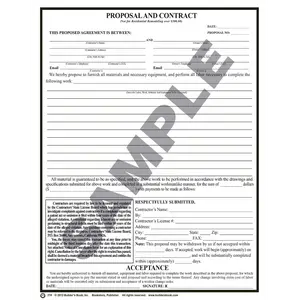 218 - Proposal and Contract (Pack of 25 Forms)