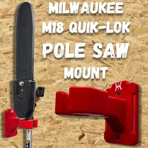 Milwaukee M18 QUIK-LOK Pole Saw Attachment Wall Mount Hanger (For Model #49-16-2720)