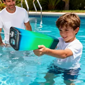 Trendy Electric Water Gun Set, Cool Lights & Sound Effects, Large Capacity Pulse Water Gun, Summer Beach Pool Toy, Includes Box, Ages 6+