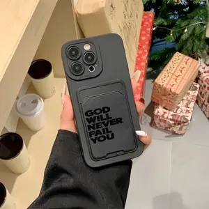 Two-Piece Set Self-Adhesive Card Holder Phone Case, Tpu Shockproof Full Coverage, Fits iPhone 6-XR XS Max, Perfect Gift for Women & Teens, Tpu Cellphone Casing