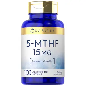 Carlyle 5-MTHF Supplement 15mg | 100 Capsules | L-Methylfolate | Non-GMO, Gluten Free | Premium Quality
