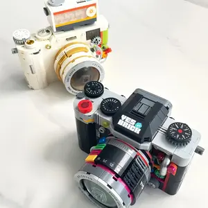 and Retro Camera Assembly Kit, Portable Vintage Camera, Fun Design with Detachable Lens, Perfect Gift for Photography Lovers and Home Decor