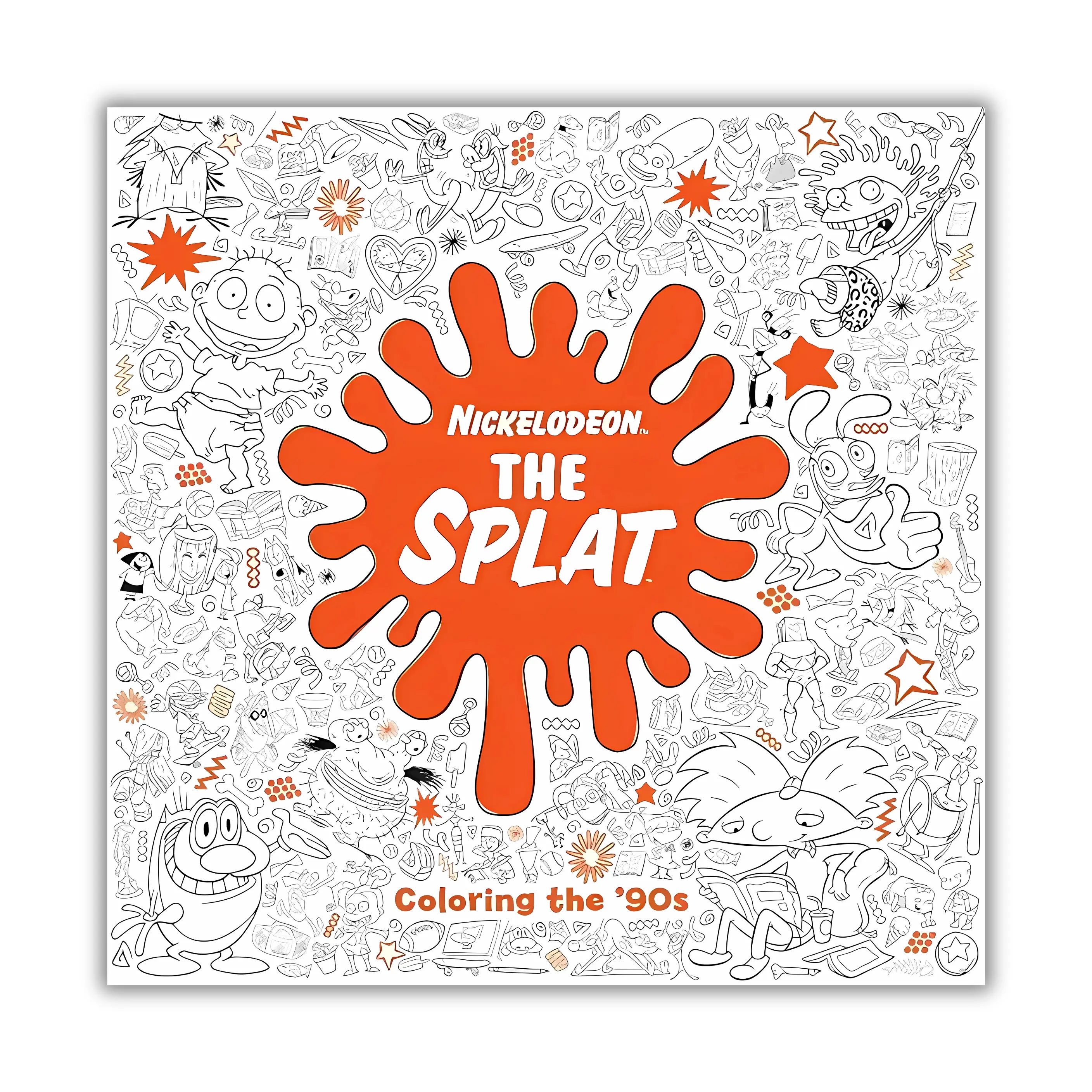 The Splat: Coloring the '90s (Nickelodeon) Activity Book - Bold Unique Gift with Foil Accents for Rugrats Fans, Adult Coloring & Whimsical Drawing Activity Books