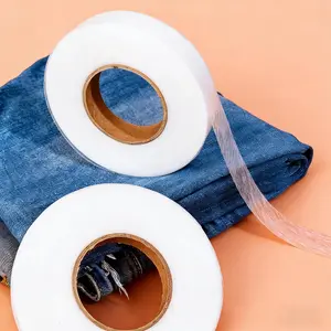 Iron-On Hem Tape, Double-Sided Fusible Bonding Web, No-Sew Fabric Adhesive Roll for Hemming Jeans, Pants, Curtains & DIY Crafts, Extra Long Length, Strong Adhesion, Easy Instant Fabric Repair & Hemming Solution