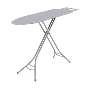 COSTWAY - Foldable Ironing Board with Iron Rest and Adjustable Height-Gray