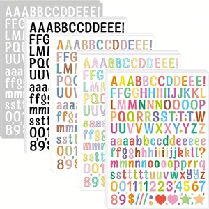 10 Sheets 0.5in Self-Adhesive Vinyl Letter Number Stickers, Alphabet Stickers, 0.5 Inch, Office School Home Use, Bulletin Board Classroom Mailbox Door Decor