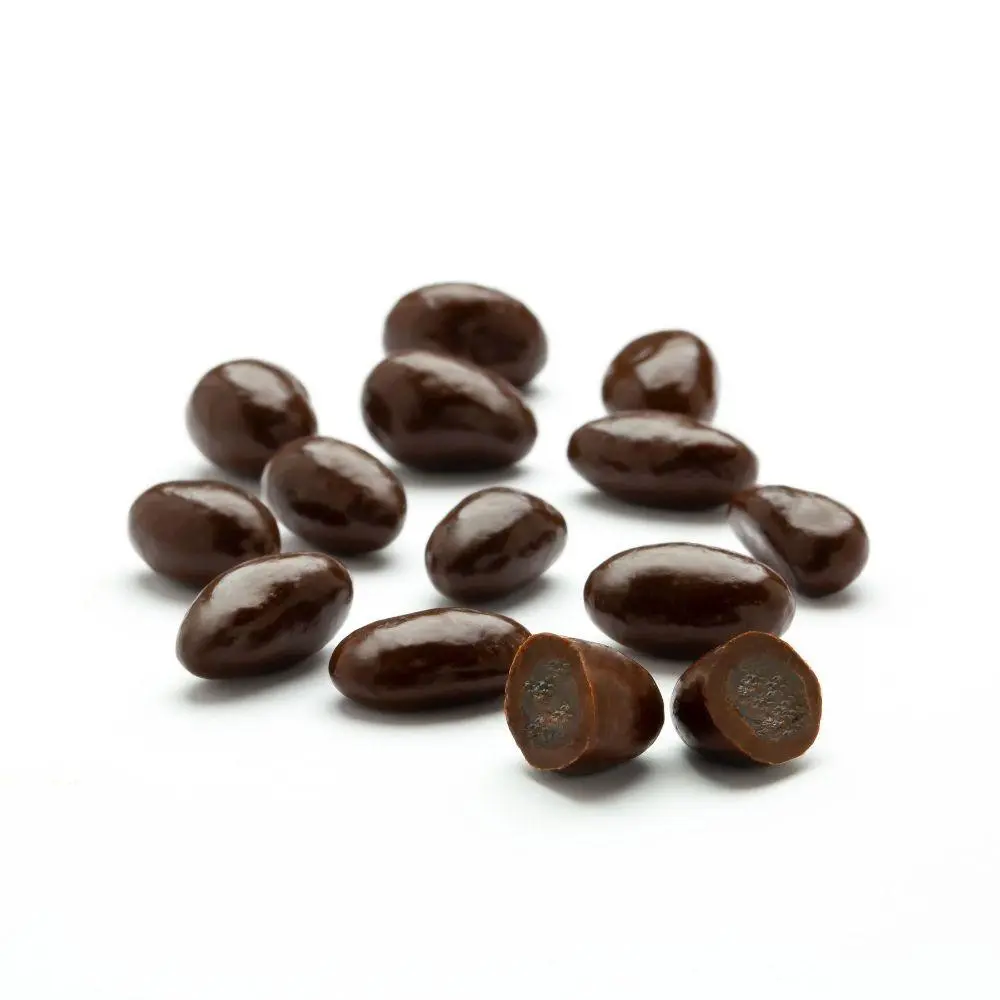 Sconza Dark Chocolate Covered Raisins 52% Cacao 5lb