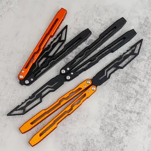 Cool Aluminum Butterfly Trainer, Blade Unsharpened, Metal Flip Tool, Suitable for New Trainers, Durable Training Equipment