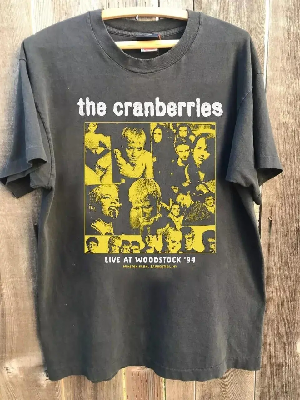 The Cranberries Live At Woodstock 94 Charcoal Unisex T Shirt Vtg, Gift For Fan, Unisex Shirt For Him Her