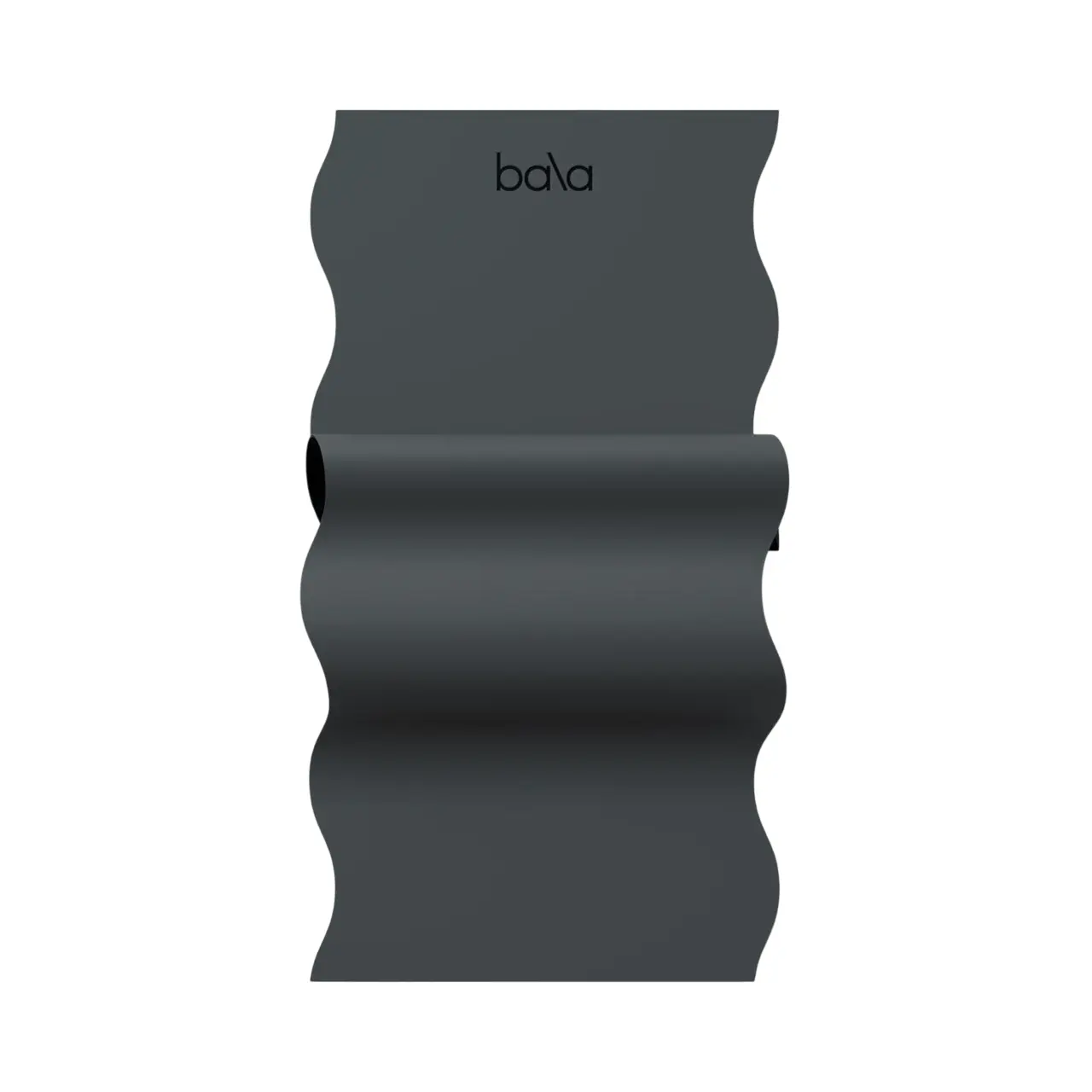 Bala Wavy Unisex Natural Rubber Exercise Mat - Black, Flexible Design Built for Yoga, Pilates, and Aerobics, Practice Yoga Mat, Floor Yoga Mat