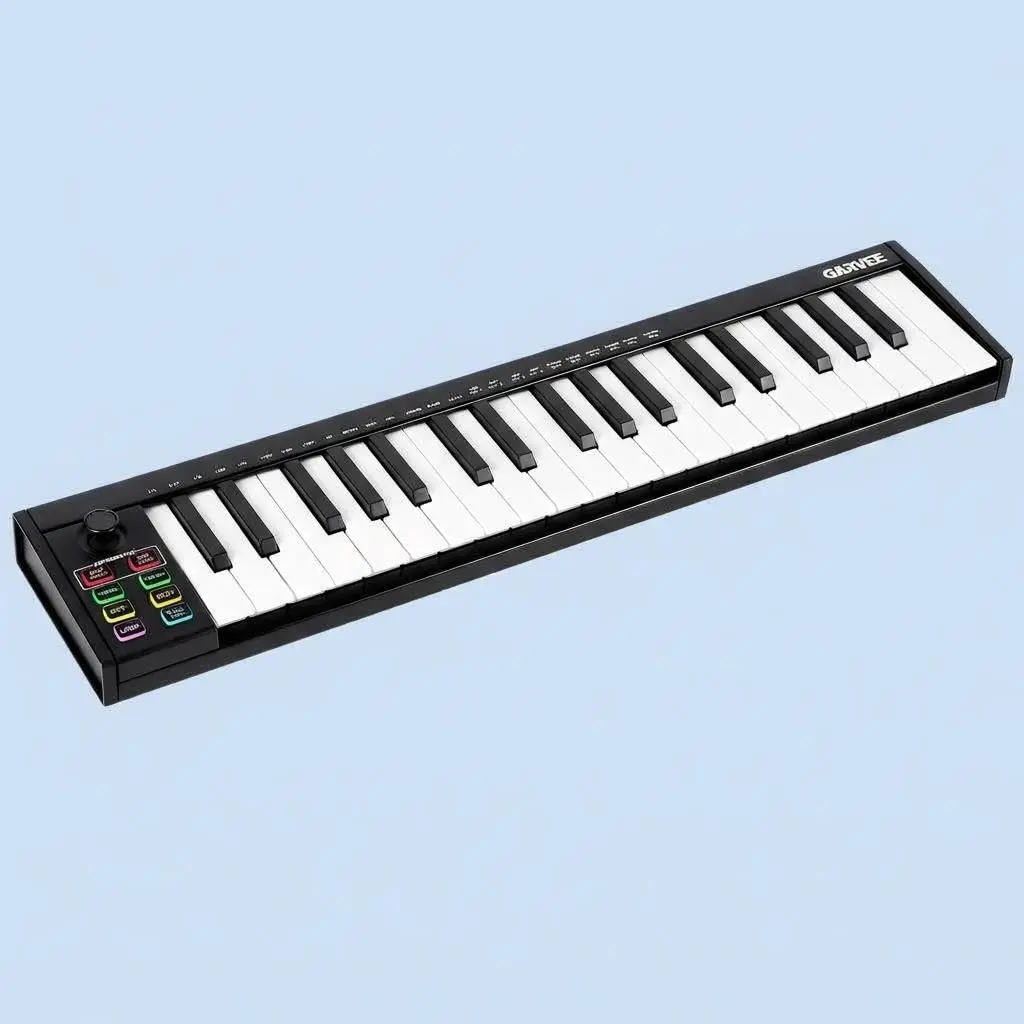 Senfot Standard-Size 37-Key USB MIDI Keyboard Controller - Black, USB Plug-and-Play, Seamless DAW Integration, Semitone Transpose, ARP Mode, Velocity Control, Sustain Port for Studio, Music Producers