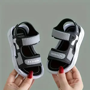 (New) Kids' Flip Flops Sandals - Soft Sole, Lightweight PVC Upper, Black Rubber Outsole, Casual Summer Beach Footwear