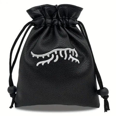 Portable Golf Pouch with Abstract Tiger, Drawstring Design, Holds Golf Balls, Tees, Ideal Gift for Golf Lovers, Men & Women